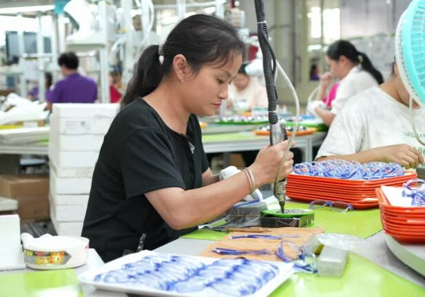 Female workers in Asian manufacturing plants